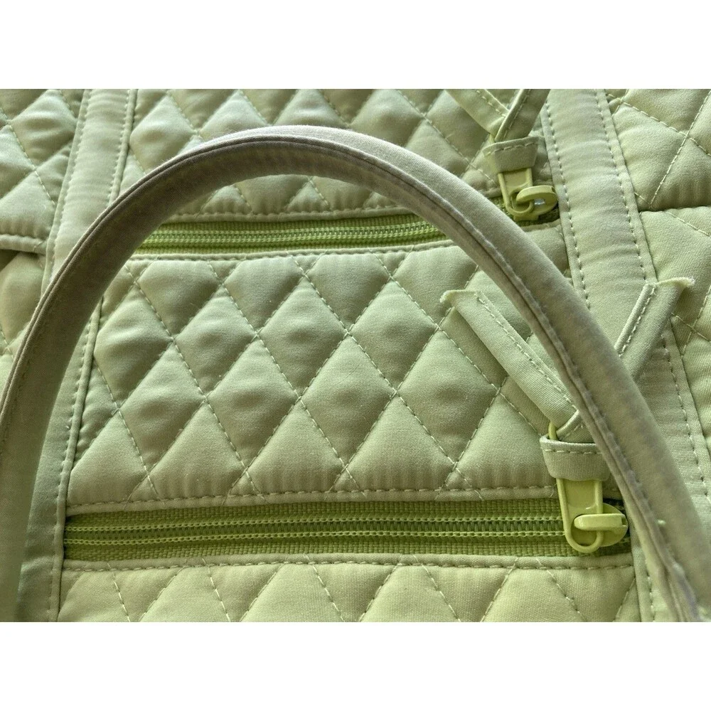 Vera Bradley Commuter Laptop Case Bag Shoulder Strap Key Lime Microfiber Large